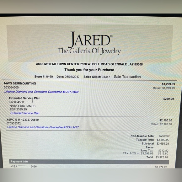 Jared engagement ring and matching band 💍 - Picture 7 of 9